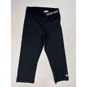 NIKE Pro Core Compression Capris Leggings Women Small Black 589366 010